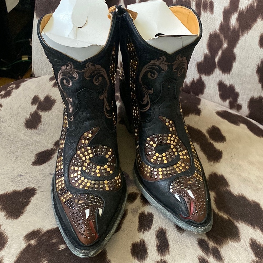 Gorgeous New Old Gringo Snake Ankle Boots 7.5